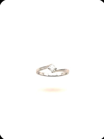 Anello Promesse Donna in Oro bianco 0.07 Ct AVB007-16 - AVB007-16